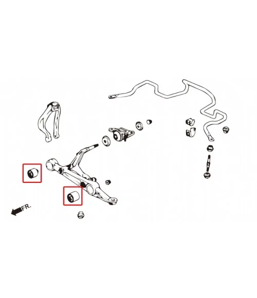 Boccola braccio inferiore anteriore Hardrace 6256-H Honda Civic, Crx, Integra - 