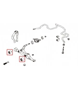 Boccola braccio inferiore anteriore Hardrace 6256-H Honda Civic, Crx, Integra - 