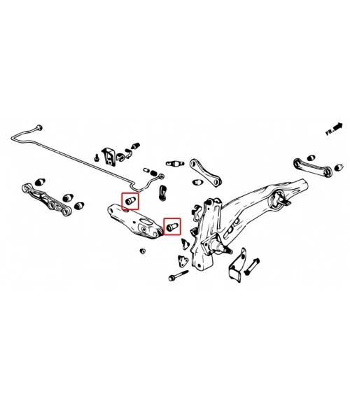 Hardrace 6257 Rear Lower Arm Bushing Honda - 