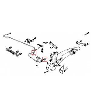 Hardrace 6257 Rear Lower Arm Bushing Honda - 