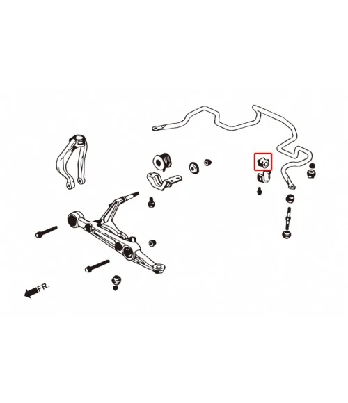 Boccola stabilizzatrice anteriore Hardrace 6266 Honda Civic, CR-V - 