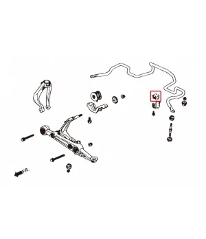 Boccola stabilizzatrice anteriore Hardrace 6266 Honda Civic, CR-V - 