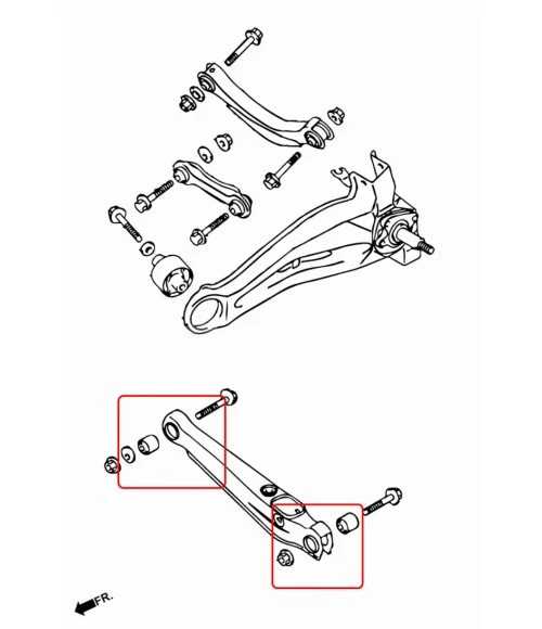 Boccola braccio inferiore posteriore Hardrace 6324 Mitsubishi Lancer Mirage - 