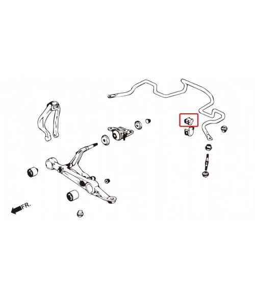 Boccola stabilizzatrice anteriore Hardrace 6326 Honda Civic, Crx, Integra - 