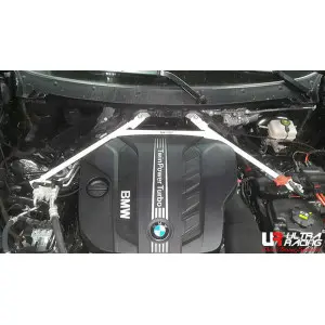 Ultra Racing 4-Point Front Upper Strutbar (3408) BMW F15 (X5-xDrive40e) 2.0T/2.5D/3.5 15-18/F16 X6 3.0TT 15-19 4WD