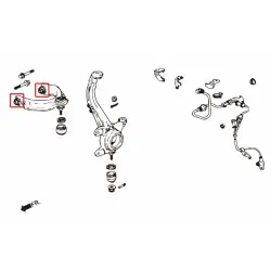 Hardrace 6341 Front Upper Arm Bushing Honda Accord - 