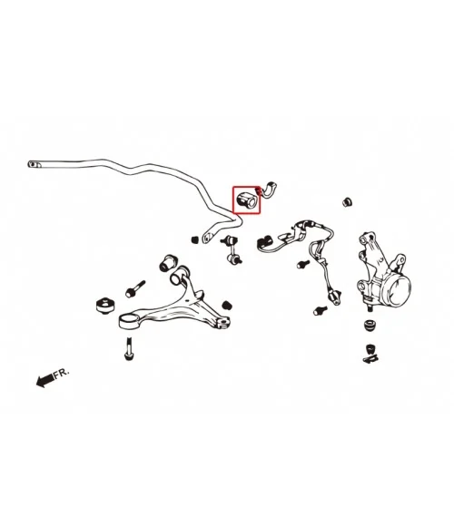 Boccola stabilizzatrice anteriore Hardrace 6343 Honda Civic - 