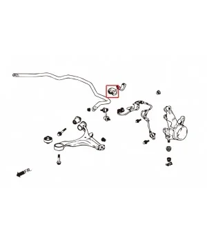 Boccola stabilizzatrice anteriore Hardrace 6343 Honda Civic - 