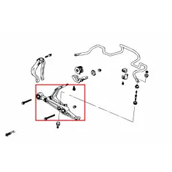 Braccio di controllo anteriore inferiore Hardrace 6351 Honda Civic - 
