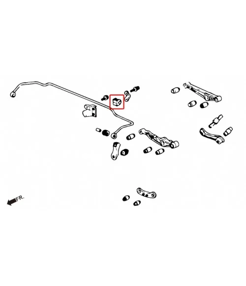 Boccola stabilizzatrice posteriore Hardrace 6355 Honda - 