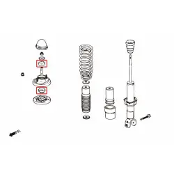 Hardrace 6359 Reinforced Tpv Upper & Lower Strut Mount Bush Honda - 