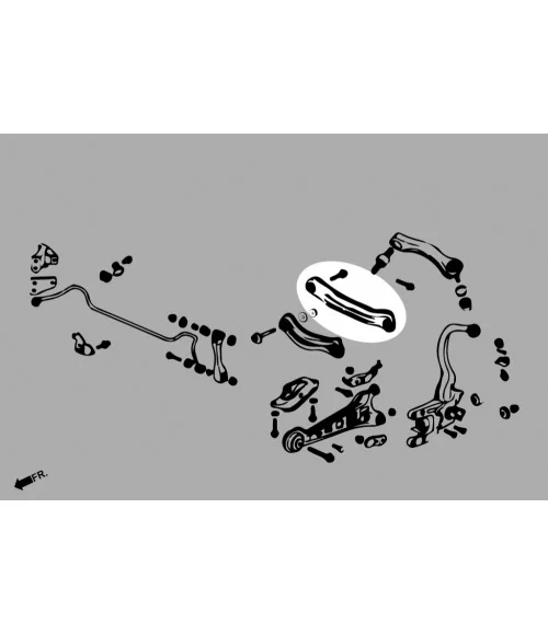 Braccio laterale posteriore Hardrace 6361-L - Posteriore Honda Accord - 