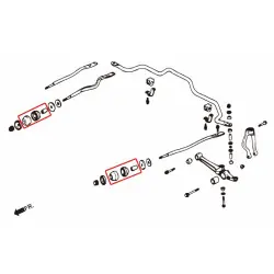 Hardrace 6362 Tpv Reinforced Tension Rod Bushing Kit Honda Accord, Prelude - 