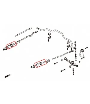 Kit boccole tirante rinforzato Hardrace 6362 Tpv Honda Accord, Prelude - 