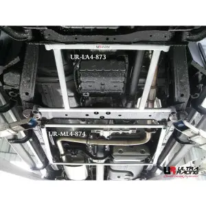 Ultra Racing 4-Point Mid Lower Brace (874) Nissan Navara (D40) 2.5 4WD 04-17