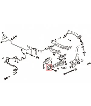 Boccola del braccio oscillante posteriore Hardrace 6363 Honda Accord - 
