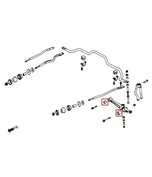 Boccola del braccio di controllo inferiore anteriore Hardrace 6366F Honda Accord - 