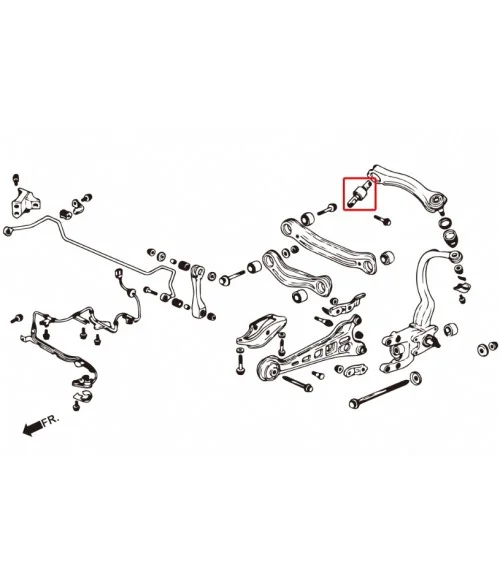 Boccola braccio superiore posteriore Hardrace 6368 Honda Accord - 