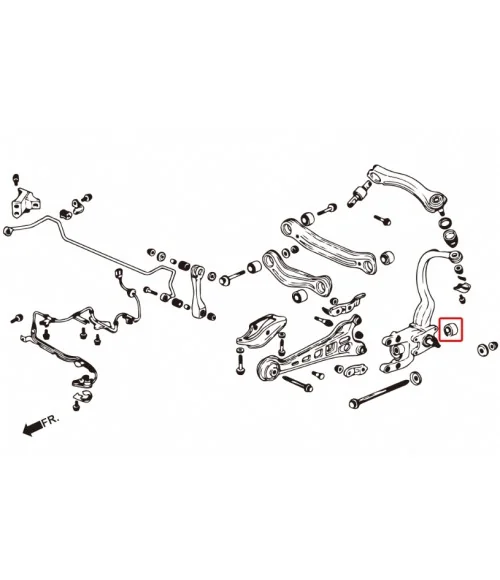 Ammortizzatore posteriore Hardrace 6369F ammortizzato/boccola snodo Honda Accord - 