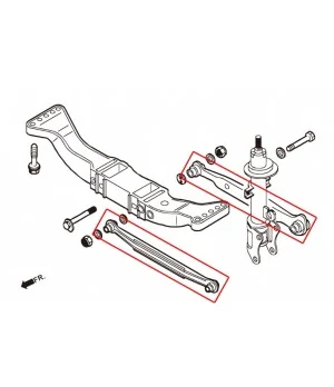 Hardrace 6420 Braccio Laterale Posteriore Alfa Romeo 147, 156, GT - 