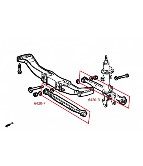 Hardrace 6420-F Rear Lateral Front Arm Alfa Romeo 147, 156, GT - 