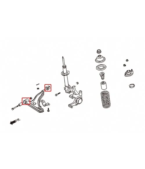 Hardrace 6429 Front Lower Arm Bushing Nissan March - 