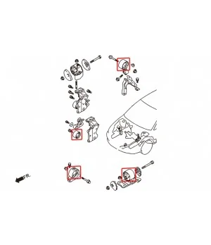 Hardrace 6449 Reinforced Mount Bushing Mitsubishi Lancer evolution - 