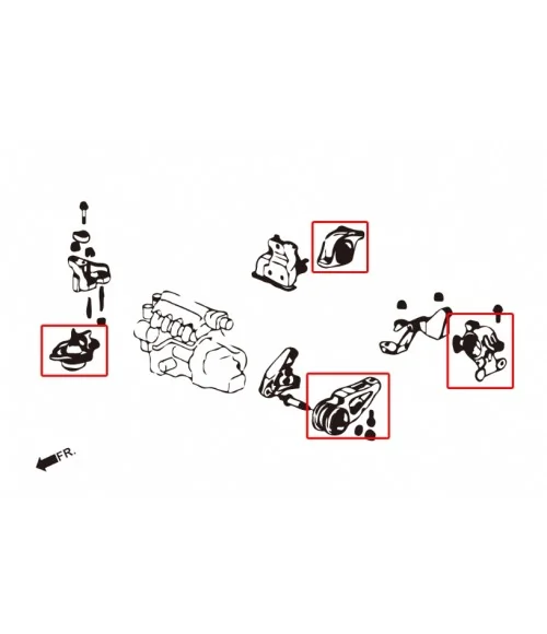 Hardrace 6468 Harden Engine Mount Honda Fit - 