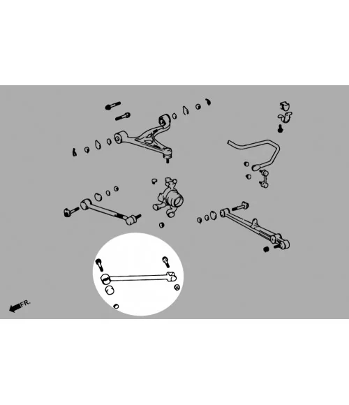 Hardrace 6477 Asta di trazione posteriore Lexus GS, SC, Toyota Soarer, Supra - 