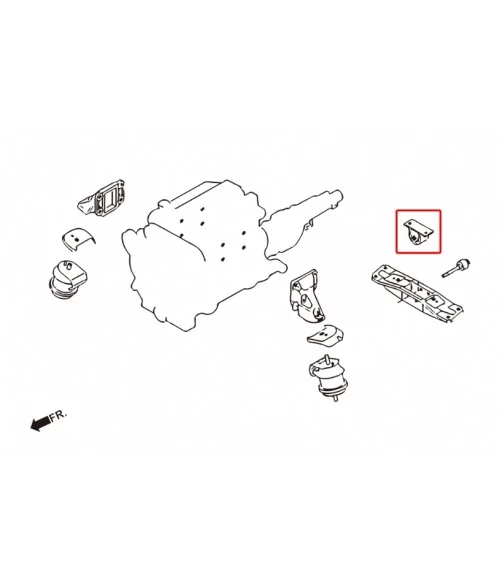 Hardrace 6568-R Harden Transmission Mount Infiniti G series, Nissan Skyline, Z-series - 