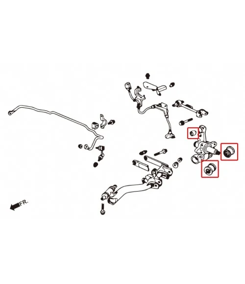 Boccola fuso a snodo posteriore Hardrace 6593 Honda - 