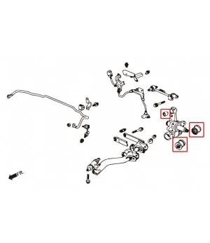 Boccola fuso a snodo posteriore Hardrace 6593 Honda - 