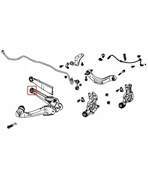 Hardrace 6594-FD Rear Lower Arm Bushing Honda Civic - 