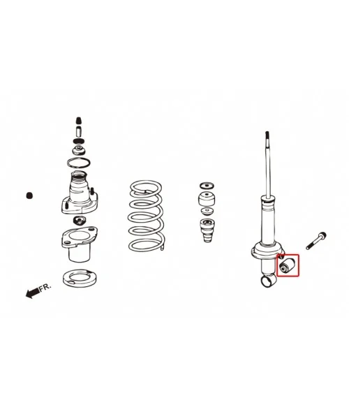 Hardrace 6596 Rear Shock Absorber Bushing Honda Civic - 