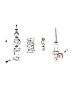 Hardrace 6596 Rear Shock Absorber Bushing Honda Civic - 