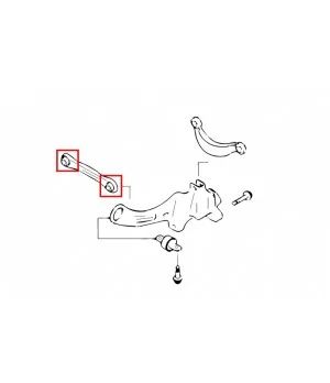 Boccola braccio laterale posteriore Hardrace 6632 - punta Ford, Mazda, Volvo - 