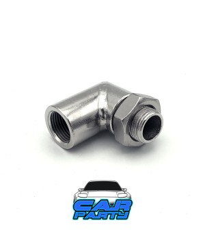 Raccordo Distanziale Adattatore Sonda Lambda 90 gradi curva metallo M18x1.5 Raccordo Distanziale Adattatore Sonda Lambda 90 gradi curva metallo M18x1.5