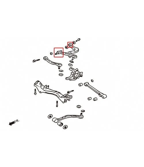 Hardrace 6656 Rear Upper Control Arm Bushing Mitsubishi Lancer evolution - 