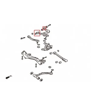 Boccola braccio oscillante superiore posteriore Hardrace 6657 Mitsubishi Lancer evolution - 
