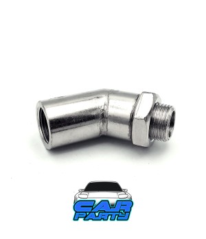 Raccordo Distanziale Adattatore Sonda Lambda 45 gradi curva metallo M18x1.5 Raccordo Distanziale Adattatore Sonda Lambda 45 gradi curva metallo M18x1.5
