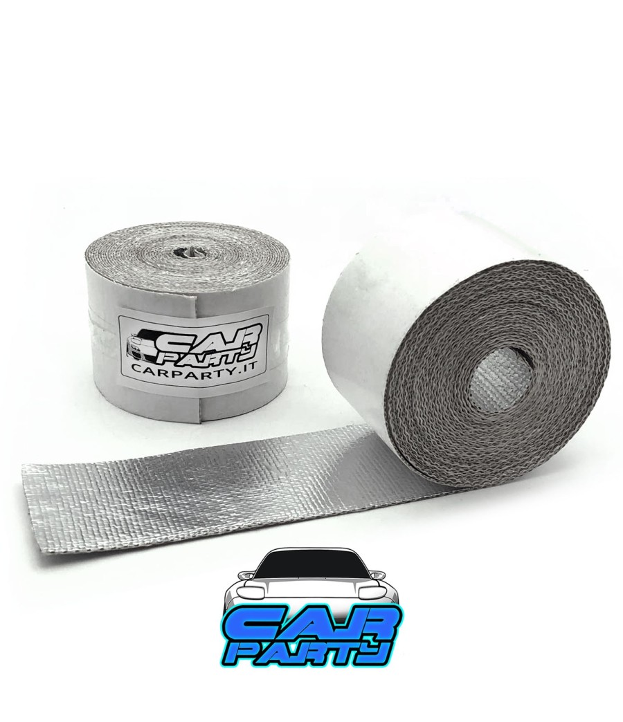 NASTRO TERMICO ISOLANTE ADESIVO argento 5m x 50mm aspirazione benda anti calore NASTRO TERMICO ISOLANTE ADESIVO argento 5m x 50mm aspirazione benda anti calore