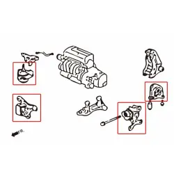 Hardrace 6676 Supporto motore indurito Honda Civic, Integra, RSX - 