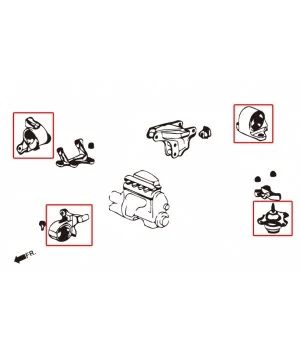 Hardrace 6692 Harden Engine Mount Honda Civic - 