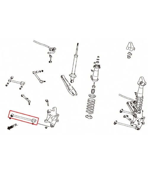 Braccio montante posteriore Hardrace 6714 regolabile Lexus, Toyota - 