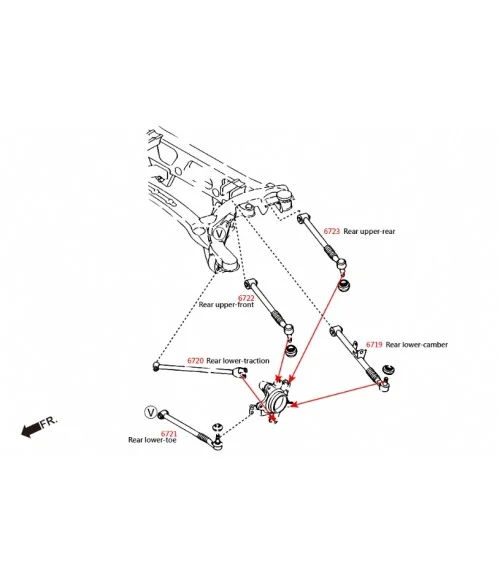 Hardrace 6722 Braccio longitudinale posteriore Mazda MX-5 Miata, RX-8 - 