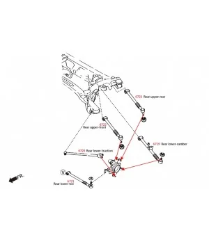 Hardrace 6722 Rear Trailing Arm Mazda MX-5 Miata, RX-8 - 