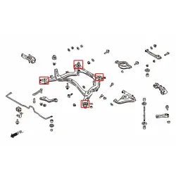 Boccola del telaio ausiliario posteriore Hardrace 6733 Infiniti Q45, Nissan 240SX, Skyline, serie Z - 