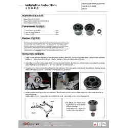 Boccola del telaio ausiliario posteriore Hardrace 6733 Infiniti Q45, Nissan 240SX, Skyline, serie Z - 