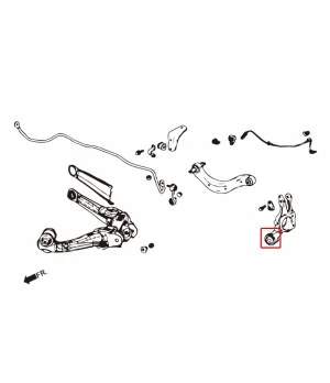 Hardrace 6743 Rear Knuckle-axle Bushing Honda Civic - 