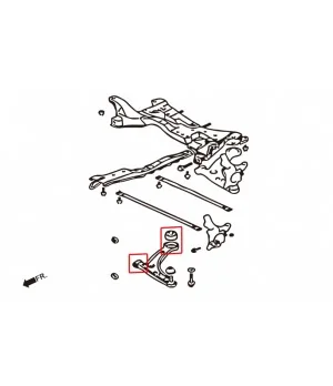 Boccola braccio inferiore anteriore Hardrace 6746 Mitsubishi Lancer evolution - 